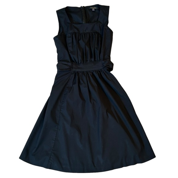 Brooks Brothers Black cinched waist dress 4 petite 🖤 old money, structured - Picture 1 of 11